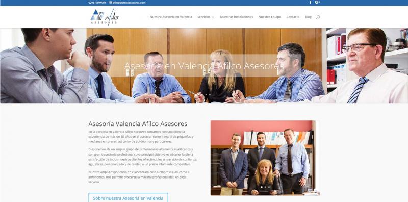 Nuevo proyecto de diseo web : Asesora en Valencia Afilco Asesores