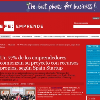 Un 77% de los emprendedores comienzan su proyecto con recursos propios, segn Spain Startup