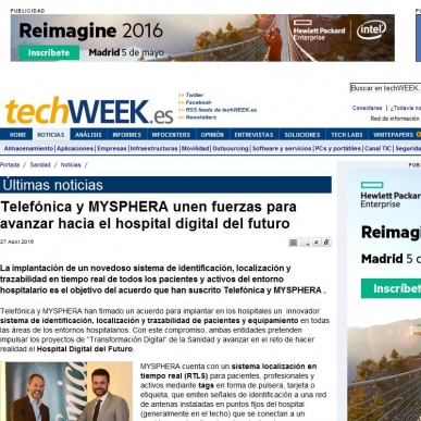 Telefnica firma un acuerdo con MYSPHERA para implantar su sistema en los hospitales