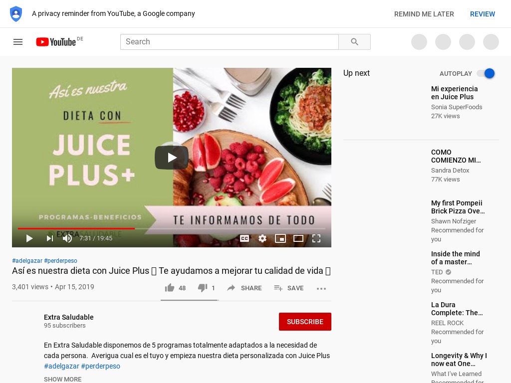 Dieta personalizada con Juice Plus - YouTube