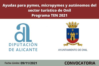 Ayudas empresas sector turístico Onil