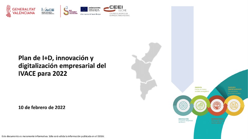 Presentación webinar Ayudas IVACE 2022 para empresas innovadoras (Portada)