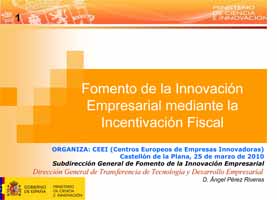 Fomento de la innovacin a travs de la desgravacin fiscal (Presentacin)
