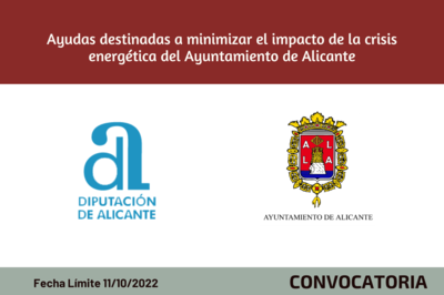 Ayudas destinadas a minimizar el impacto de la crisis energética del Ayuntamiento de Alicante