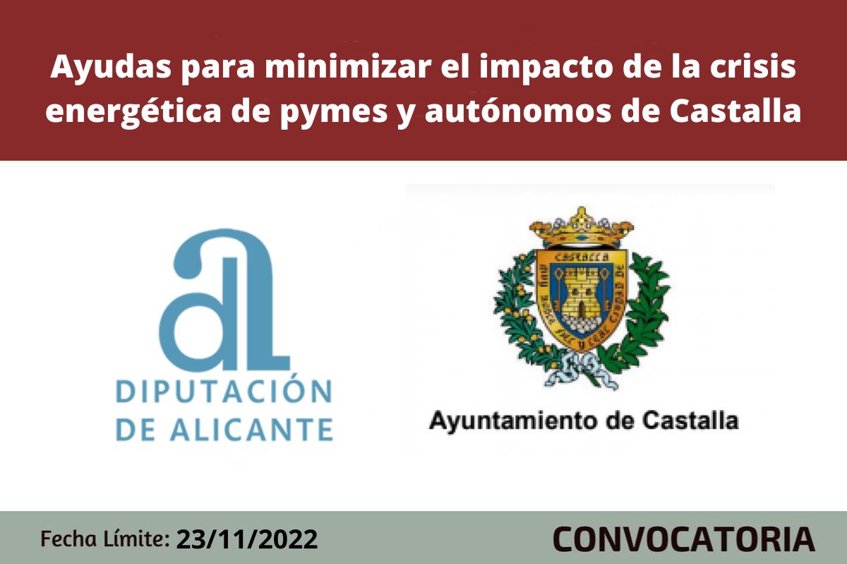Ayudas destinadas a minimizar el impacto de la crisis energética de pymes, micropymes y autónomos de Castalla