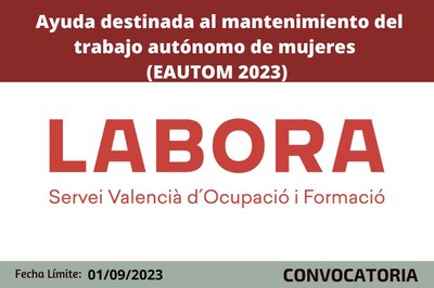 EAUTOM 2023- Programa de ayuda destinada al mantenimiento del trabajo autónomo de mujeres