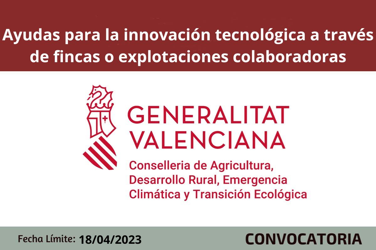 Ayudas para la innovaci�n tecnol�gica a trav�s de fincas o explotaciones colaboradoras