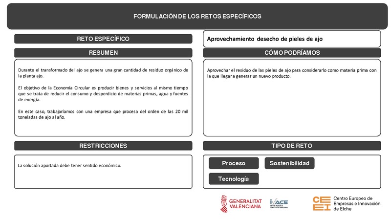 Aprovechamiento desecho pieles de ajo