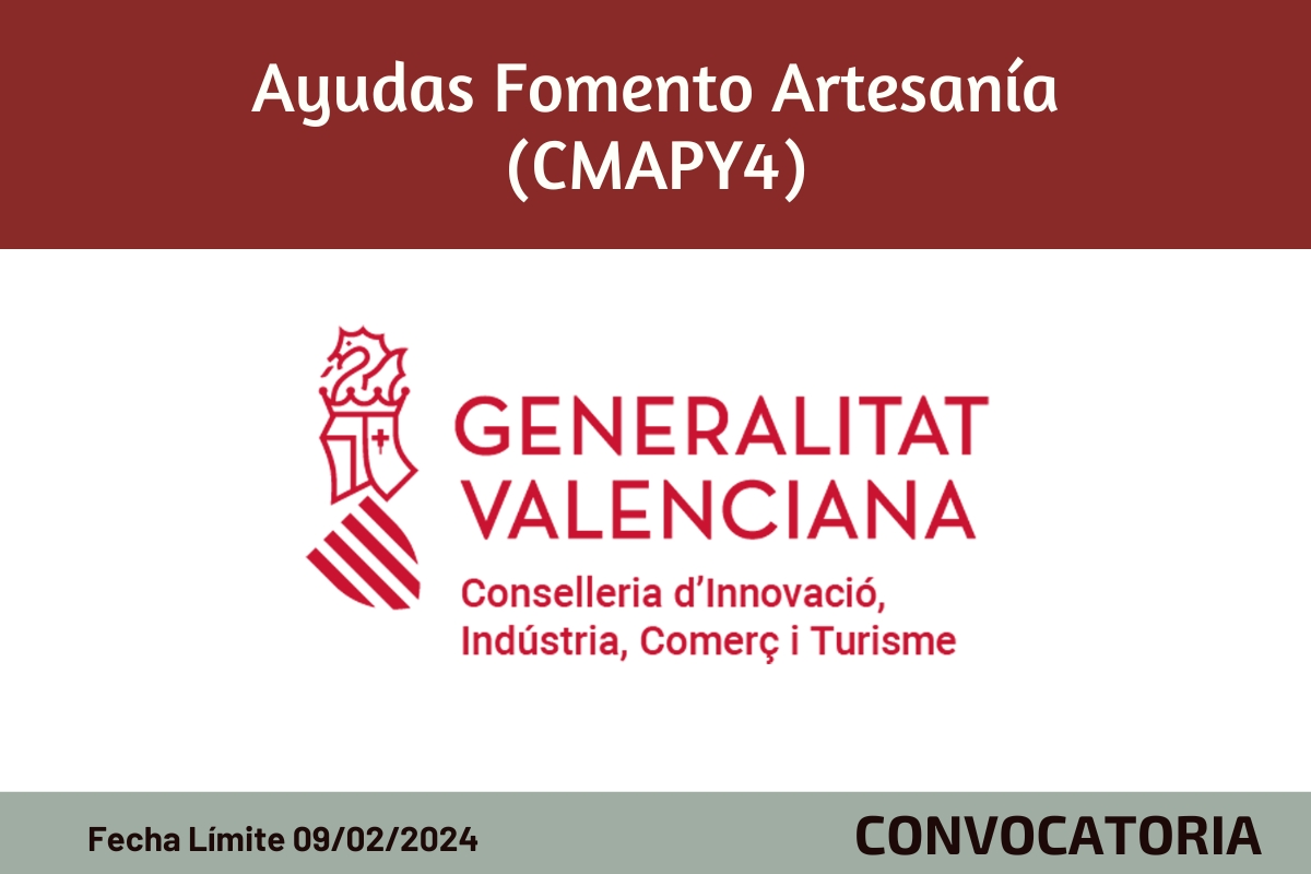 Ayudas Fomento Artesanía (CMAPY4) 2024