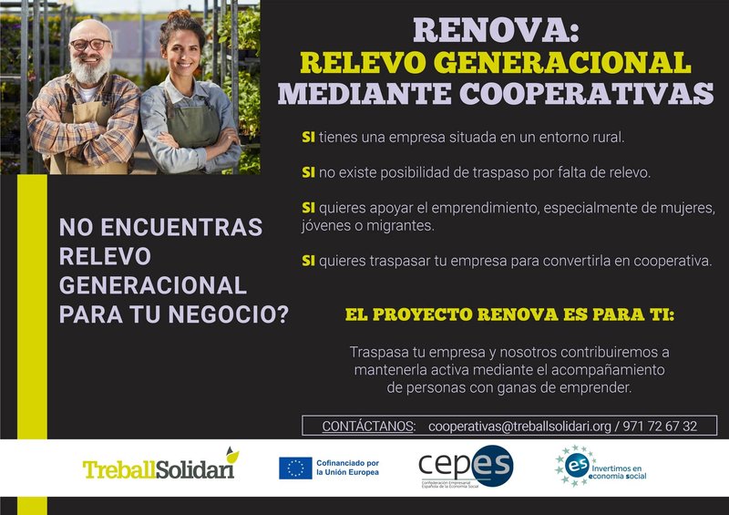 Relevo generacional a trav�s de cooperativas 