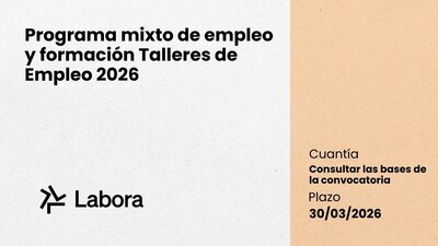Programa mixto de empleo y formación Talleres de Empleo 2026
