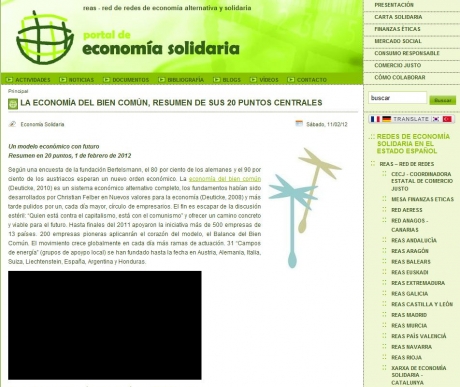 Los 20 puntos centrales de la econom�a del bien com�n.