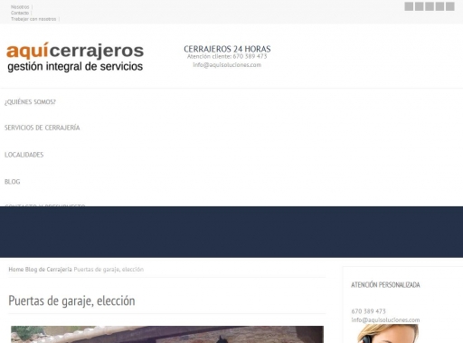 Puertas de garaje, elecci�n - Cerrajeros 24 horas